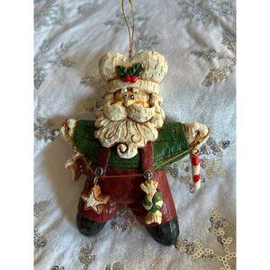 Santa Claus Chef Resin Ornament With Hanging String Christmas Ornaments
